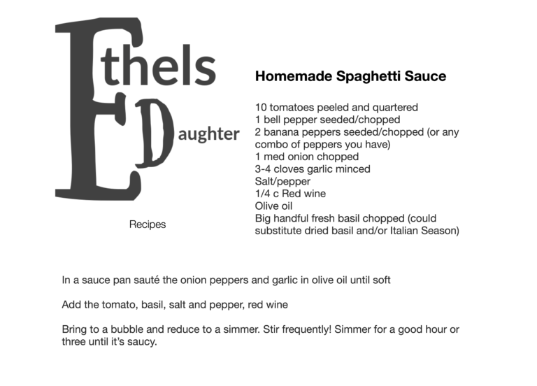 Ethel's Daughter Homemade Sauce