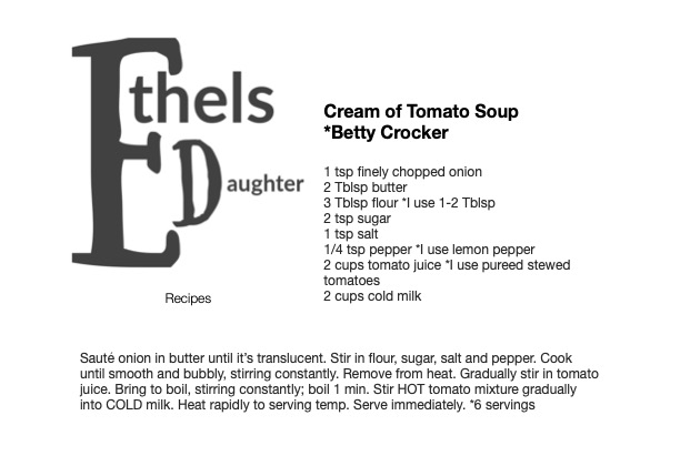 Ethel's Daughter Betty Crocker Cream of Tomato Soup